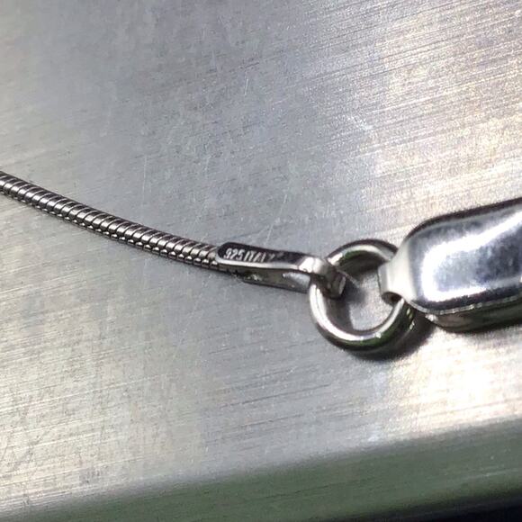 925 Sterling Silver Necklace & Earrings Set Two Tone Circle Pendant Dangle Set - Picture 12 of 13